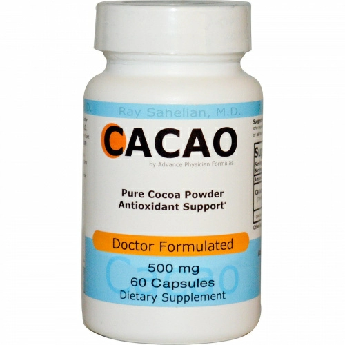 Advance Physician Formulas, Inc., Какао, 500 мг, 60 капсул