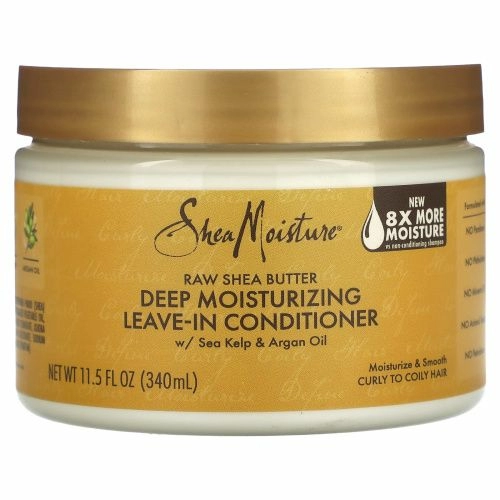 SheaMoisture, Необработанное масло ши, несмываемый кондиционер для глубокого увлажнения, для вьющихся и кудрявых волос, 340 мл (11,5 жидк. унц.)