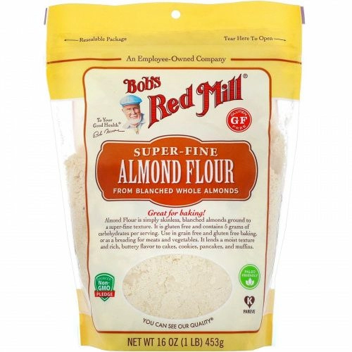 Bob's Red Mill, Миндальная мука супермелкого помола, безглютеновая, 453 г