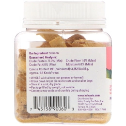 Halo, Liv-A-Littles, Белковое лакомство, 100% цельный лосось, выловленный в диких условиях, Для собак и кошек, 1,6 унц. (45,3 г)