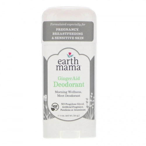 Earth Mama, Дезодорант, имбирное средство, 3 унц. (85 г)