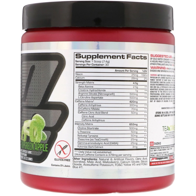 ProSupps, Mr. Hyde, Nitro X, для приема перед тренировкой, кислое зеленое яблоко, 222 г