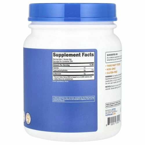 Nutricost, D-манноза, без добавок, 500 г (1,1 фунта)