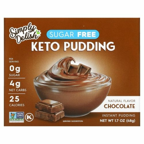Natural Simply Delish, Натуральный пудинг быстрого приготовления, шоколад, 48 г
