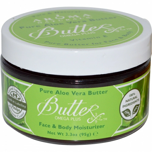 Aroma Naturals, Чистое масло алоэ вера для лица и тела, 3.3 унции (95 г)