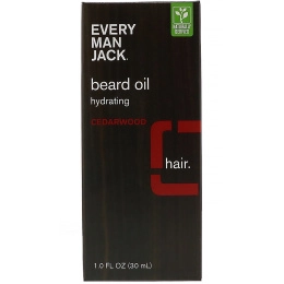 Every Man Jack, Масло для бороды, увлажнение, кедр, 1 ж. унц. (30 мл)