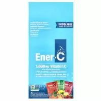 Ener-C, Витамин C, шипучий растворимый порошок для напитка, ассорти, 30 пакетиков, 9,9 унции (282,5 г)