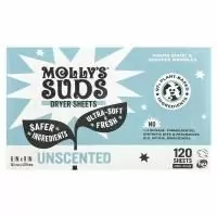 Molly's Suds, Простыни для сушки, без запаха, 120 листов
