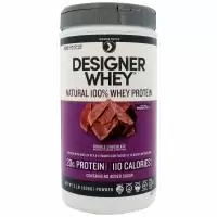 Designer Protein, Designer Whey, натуральный 100%-ный сывороточный белок, двойной шоколад, 908 г (2 фунта)
