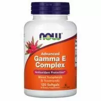 Now Foods, Комплекс гамма E, улучшенный, 120 желатиновых капсул
