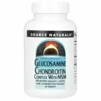 Source Naturals, Комплекс глюкозамина и хондроитина с МСМ, 60 таблеток