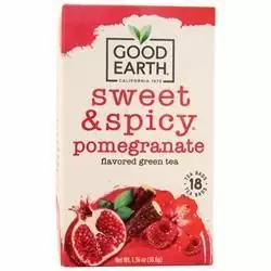 Good Earth Teas, Сладкий и пряный зеленый чай со вкусом граната 18 шт.