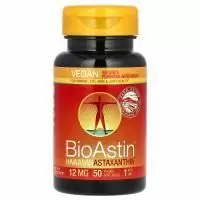 Nutrex Hawaii, BioAstin, 12 мг, 50 веганских мягких желатиновых капсул