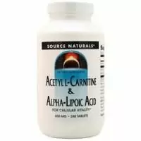 Source Naturals, Ацетил L-карнитин и Альфа-липоевая кислота (650 мг) 240 таблеток