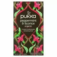 Pukka Herbs, Травяной чай из перечной мяты и лакрицы, без кафеина, 20 чайных пакетиков, 30 г
