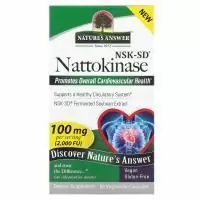 Nature's Answer, Наттокиназа, 100 мг, 60 вегетарианских капсул