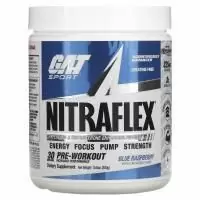 GAT, Nitraflex, синяя малина, 10,6 унц. (300 г)