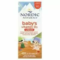 Nordic Naturals, Детский витамин D3, жидкий, 10 мкг (400 МЕ), 22,5 мл (0,76 жидк. унц.)