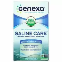 Genexa, Saline Care, Organic Nasal Spray & Dropper, 1 fl oz (30 ml)