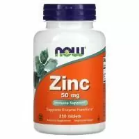 NOW Zinc, Цинк 50 мг - 250 таблеток