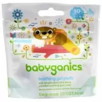 BabyGanics, Гель для десен при прорезывании зубов у детей, 10 одноразовый таблеток, 0,01 жидких унций (0,3 мл) каждая
