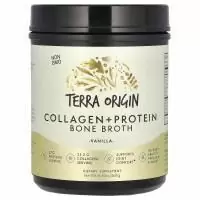 Terra Origin, Костный бульон с коллагеном и белком, ваниль, 466 г (16,43 унции)