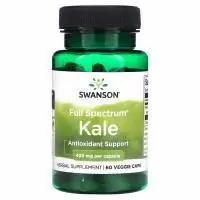 Swanson, Кудрявая капуста Full Spectrum, 400 мг, 60 растительных капсул