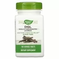 Nature's Way, DGL, 3:1 глицирризинат солодки, 100 жевательных таблеток