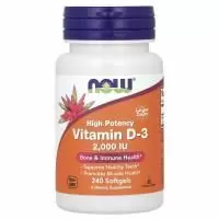 Now Витамин Д3, Vitamin D3 2000 МЕ, 240 мягких капсул