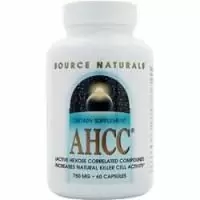Source Naturals, AHCC - активное соединение, связанное с гексозой (750 мг) 60 капсул