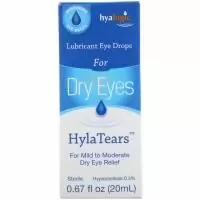 Hyalogic, HylaTears, Увлажняющие глазные капли от сухости глаз, 0,67 ж. унц.(20 мл)