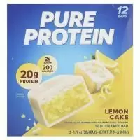 Pure Protein, батончик без глютена, со вкусом лимонного торта, 12 батончиков по 50 г (1,76 унции)