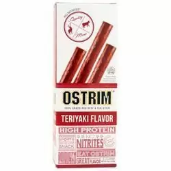 Protos Foods, Ostrim - 100% Говядина на травяном корме и лосиные палочки Терияки 10 упаковок