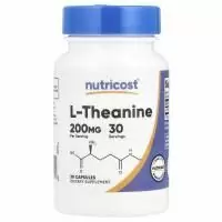 Nutricost, L-теанин, 200 мг, 30 капсул