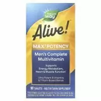 Nature's Way, Живой! Max3 Daily, Мультивитамины для мужчин, 90 таблеток