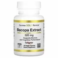 California Gold Nutrition, экстракт бакопы, 320 мг, 30 растительных капсул