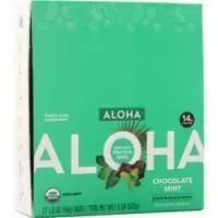 Aloha Bay, Органический Протеиновый Батончик - Шоколадная Мята на растительной Основе 12 батончиков
