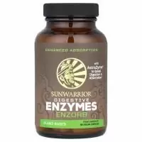 Sunwarrior, Enzorb, ферменты для пищеварения, 90 веганских капсул