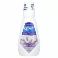 Crest, 3D White Brilliance, отбеливающий ополаскиватель для рта, без спирта, чистая мята, 500 мл (16,9 жидких унций)