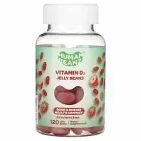 Human Beanz, желейные бобы с витамином D3, со вкусом клубники, 120 желейных бобов