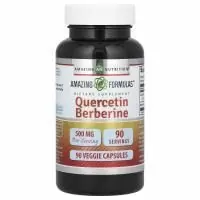 Amazing Nutrition, Кверцетин берберин, 500 мг, 90 растительных капсул