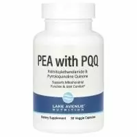 Lake Avenue Nutrition, PEA (пальмитоилэтаноламид) с PQQ, 30 растительных капсул