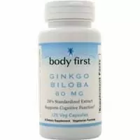 Body First, Гинкго билоба (60 мг) 120 вегетарианских капсул