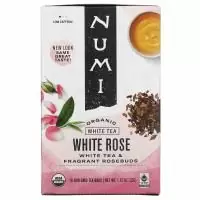 Numi Tea, Органический чай, белый чай, белая роза, 16 чайных пакетиков, 1,13 унц. (32 г)
