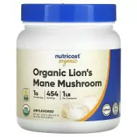 Nutricost, органический гриб ежовик гребенчатый, без добавок, 454 г (1 фунт)