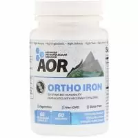 Advanced Orthomolecular Research AOR, Ортомолекулярное железо, 60 вегетарианских капсул