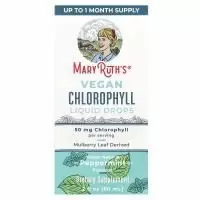MaryRuth's, веганский хлорофилл, капли, перечная мята, 50 мг, 60 мл (2 жидк. унции)