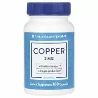 The Vitamin Shoppe, медь, 2 мг, 100 капсул