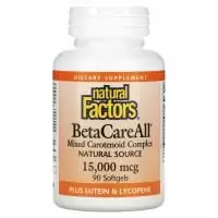 Natural Factors, BetaCareAll, 25 000 МЕ, 90 желатиновых капсул