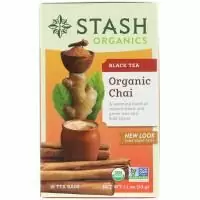 Stash Tea, Black Tea, Organic Chai, 18 Tea Bags, 1.1 oz (33 g)